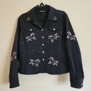 Christine Alexander black with rhinestone size medium